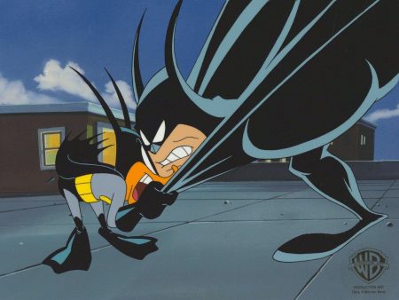 Tiny Toons Original Production Cel With Matching Drawing: Batduck and Batman Online Sale