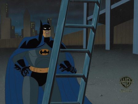 Batman The Animated Series Original Production Cel on Original Background: Batman Sale