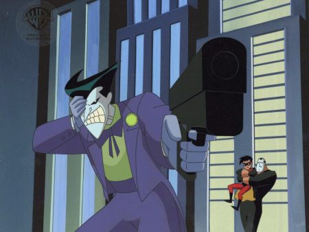 The New Batman Adventures Original Production Cel With Matching Drawing: Joker, Robin, and Mo For Discount