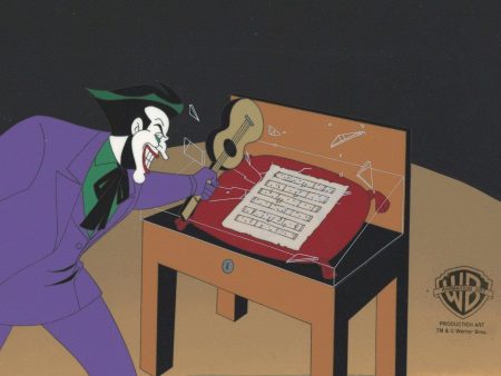 The New Batman Adventures Original Production Cel On Original Background with Matching Drawing: Joker Fashion