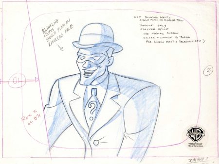 Batman The Animated Series Original Production Drawing: Riddler Discount