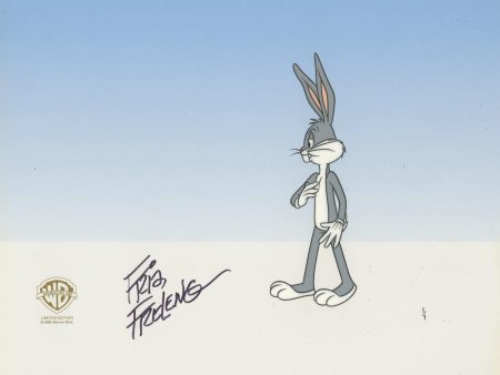 Looney Tunes Original Production Cel with Matching Drawing Signed by Friz Freleng: Bugs Bunny Online Sale