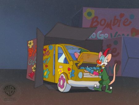 Pinky And The Brain Original Production Cel on Original Background: Pinky Discount