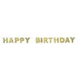 Golden Age Birthday Letter Banner Fringed, Foil Paper & Ribbon 7in For Discount