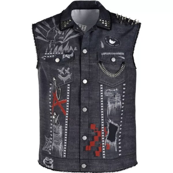 Punk Vest Adult Small Medium For Discount