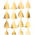 Christmas Trees Gold Party Curtain 100cm x 245cm Online Hot Sale