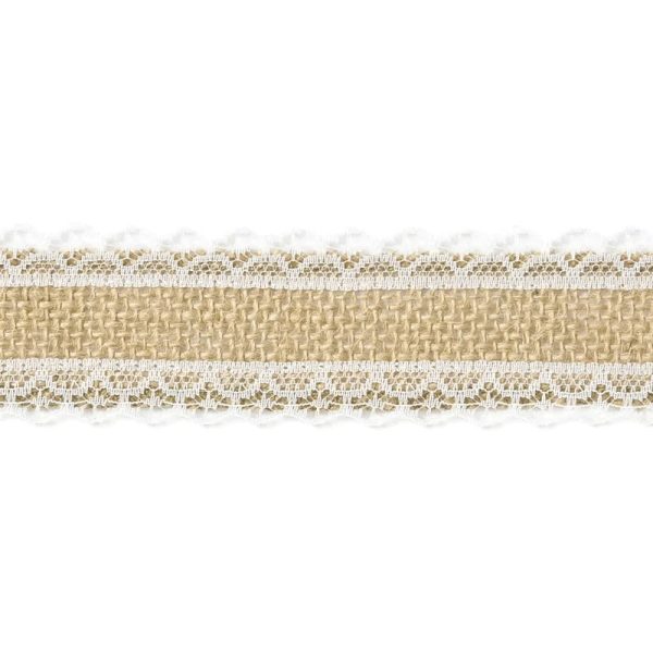 Jute Tape With White Lace Discount