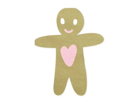 Gingerbread Man Tissue 16cm, 20pcs Sale