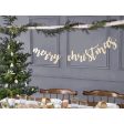 Merry Christmas Wooden Banner 87cm Supply