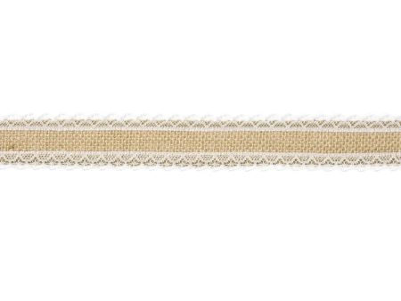 Jute Tape With White Lace Discount