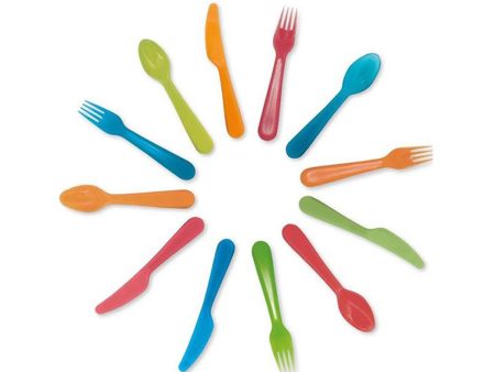 Mix Colours Reusable Cutlery Set (4Spoons 4Forks 4Knives) In Paper Box For Cheap