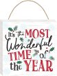 Most Wonderful Time Light-Up Hanging Sign Mdf w  Jute Hanger 12in Fashion