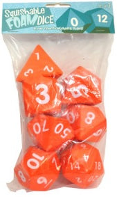 Squishy Dice - 7-Dice Set - Orange (2 ) For Discount