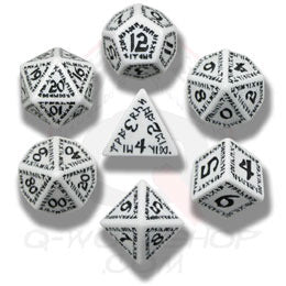 Dice Set - Runic - White Black (7) Supply