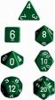 Chessex - 7-Dice Set - Opaque - Green White Online Hot Sale