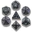 Dice Set - Runic - Black White (7) Supply