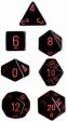 Chessex - 7-Dice Set - Opaque - Black Red Online Hot Sale