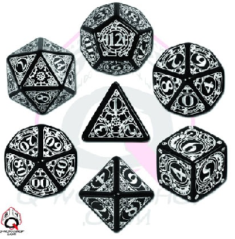 Dice Set - Steampunk - Black White (7) Online now